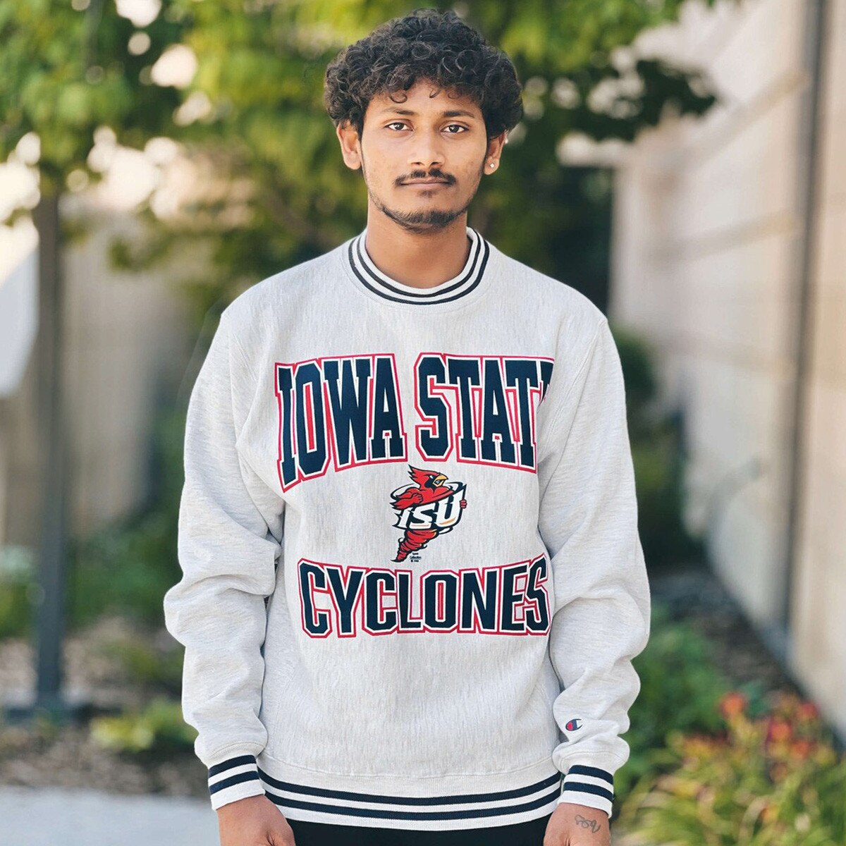 Champion® Spirit Collection Iowa State Cyclones Gray Crewneck